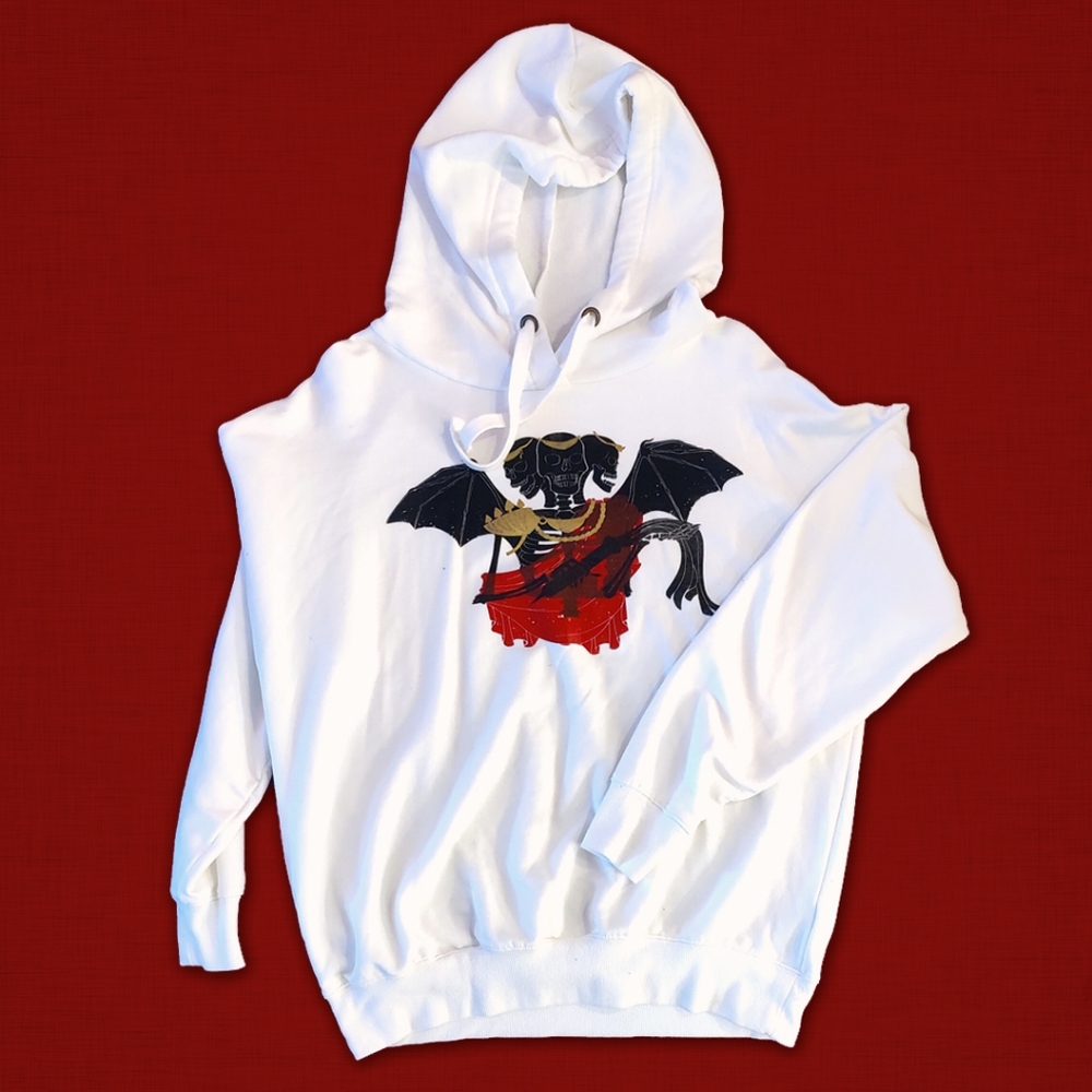 Erinyes reclaimed screen printed hoodie